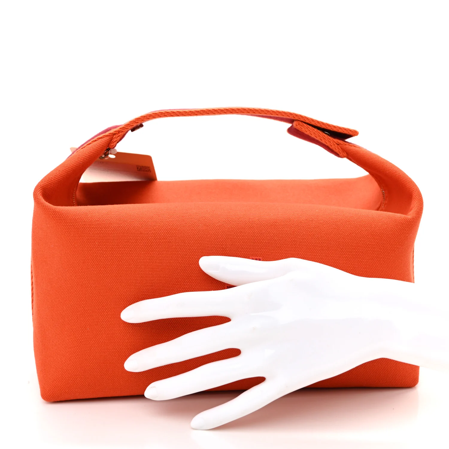 Canvas Large Bride-A-Brac Pouch Orange Feu Burgundy - Image 2