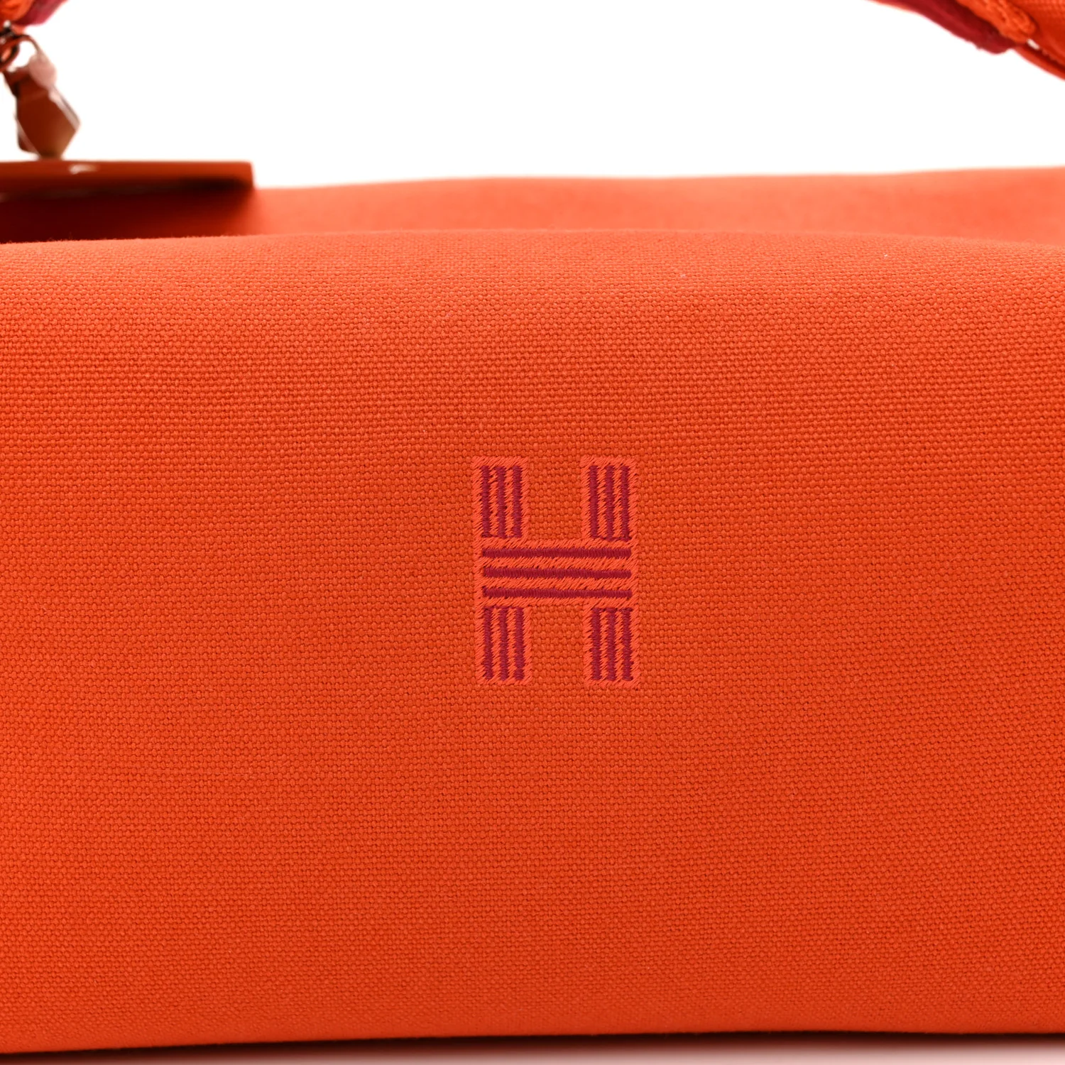 Canvas Large Bride-A-Brac Pouch Orange Feu Burgundy - Image 7