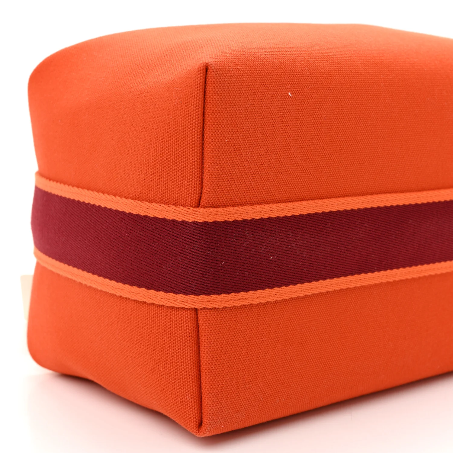Canvas Large Bride-A-Brac Pouch Orange Feu Burgundy - Image 8