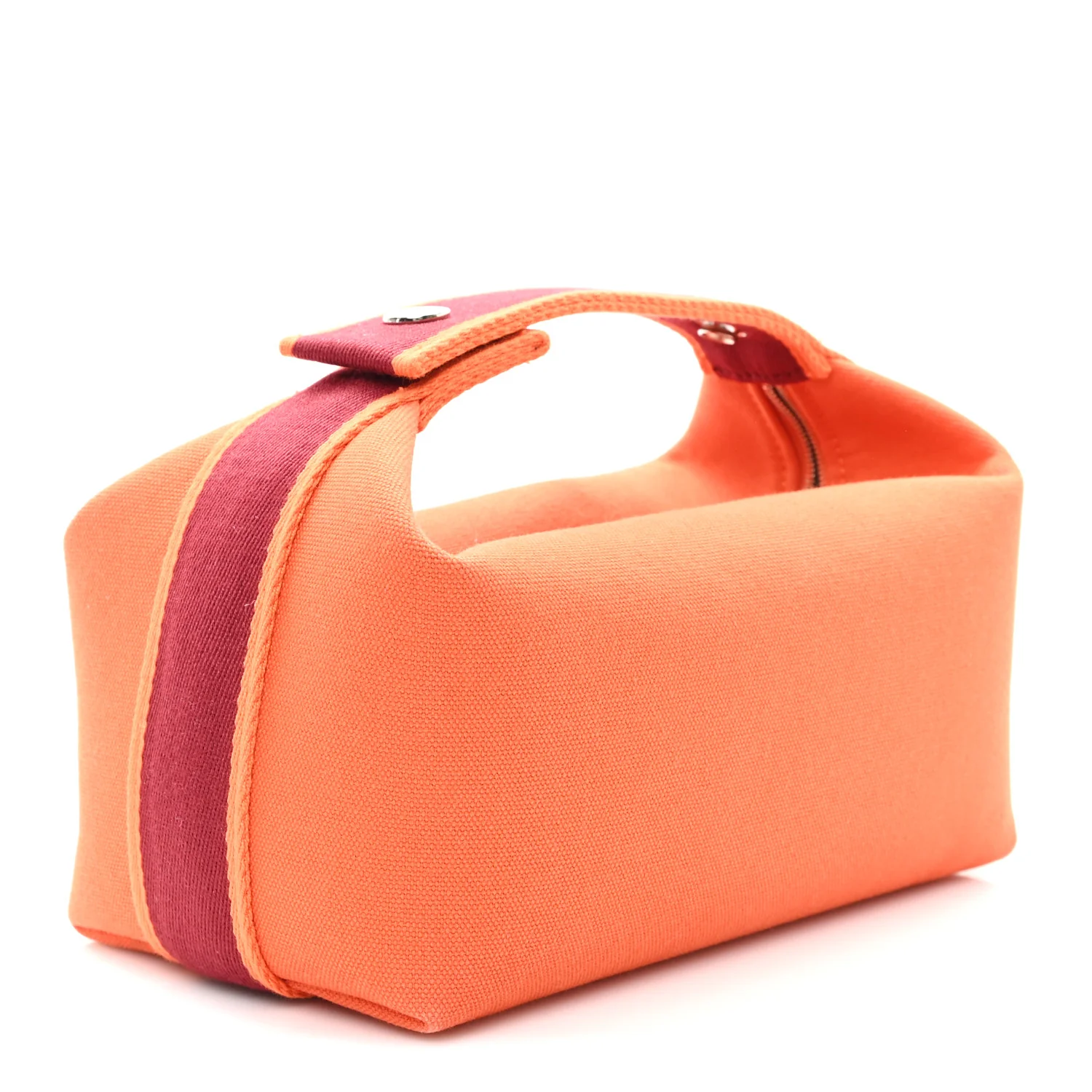 Canvas Small Bride-A-Brac Pouch  Orange Burgundy - Image 3