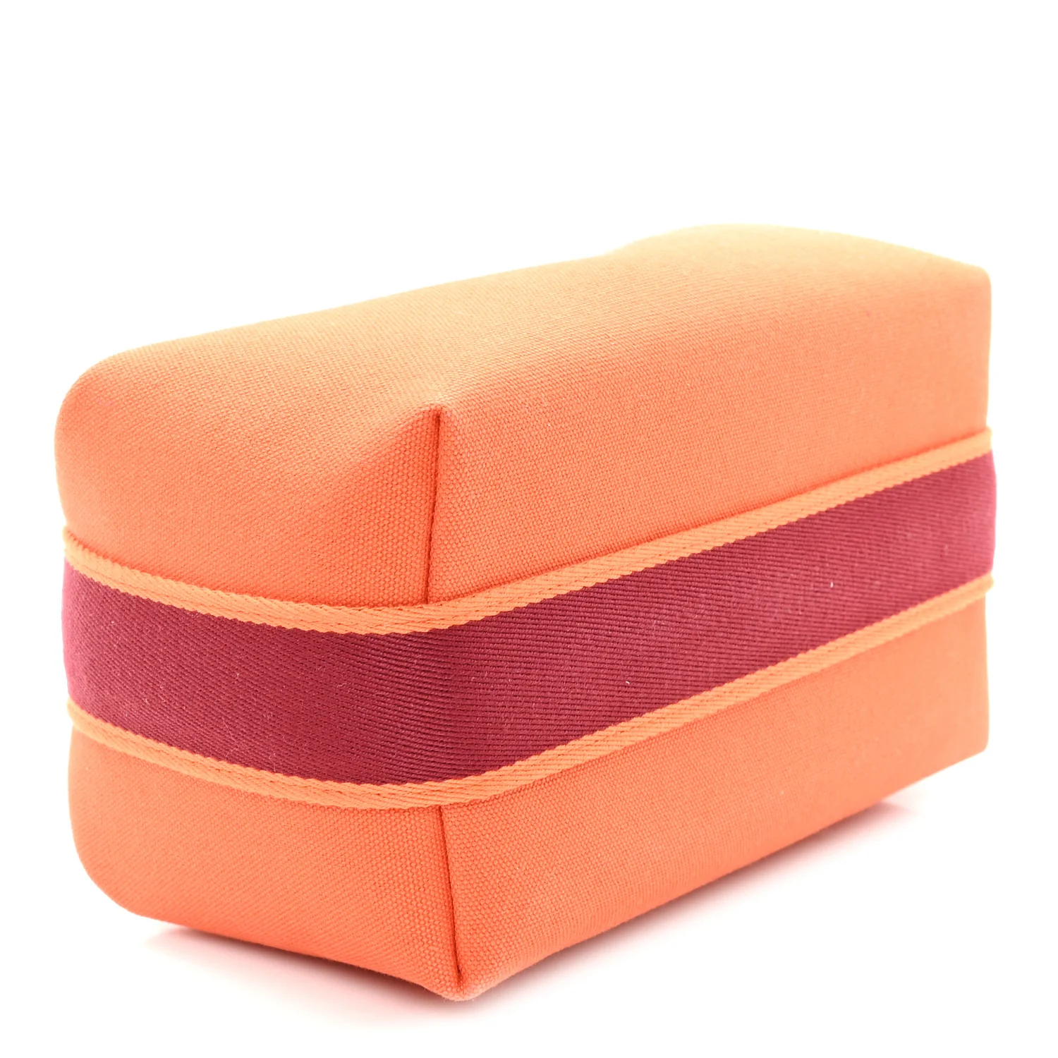 Canvas Small Bride-A-Brac Pouch  Orange Burgundy - Image 4