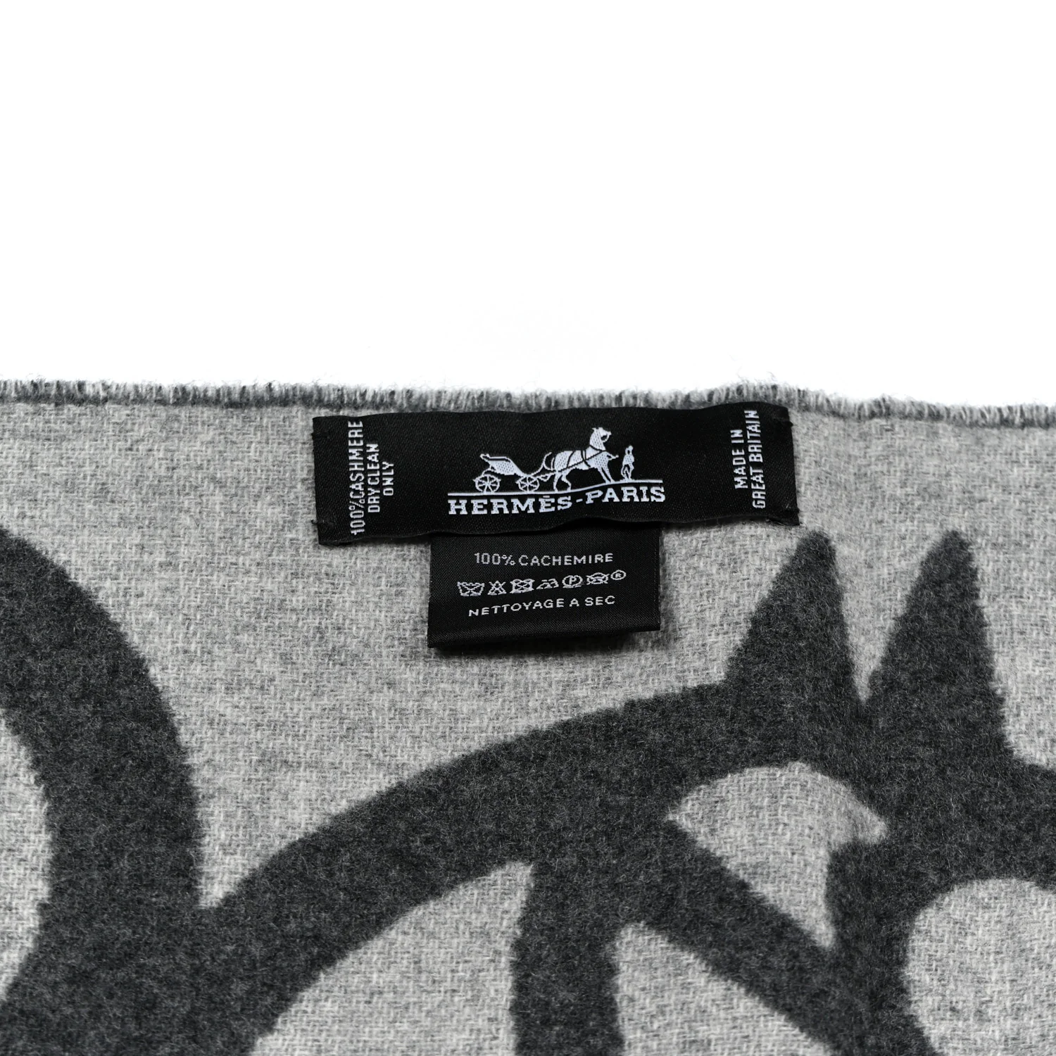 Cashmere Boucles et Camails Muffler Anthracite Gris Clair - Image 3