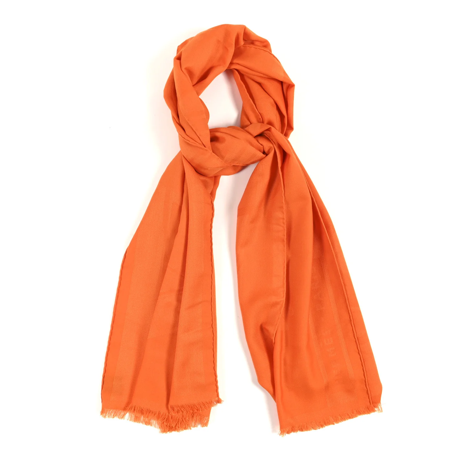Cashmere Silk Cheval A La Couverture Echarpe Muffler Orange Boite