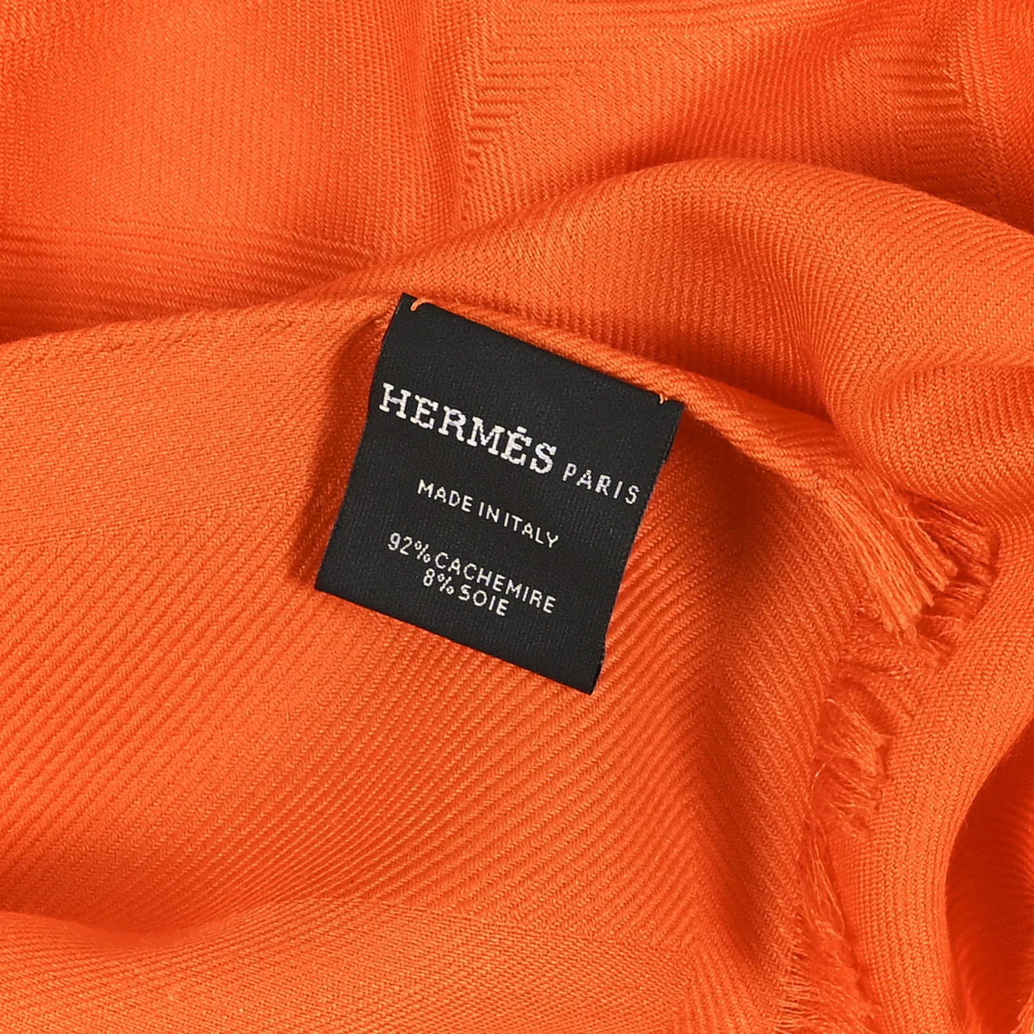 Cashmere Silk Cheval A La Couverture Echarpe Muffler Orange Boite - Image 3