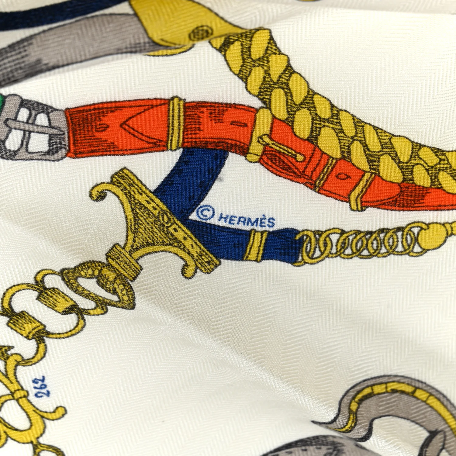 Cashmere Silk Chevaux Dechaines Shawl 140 Emeraude White Multicolor - Image 5