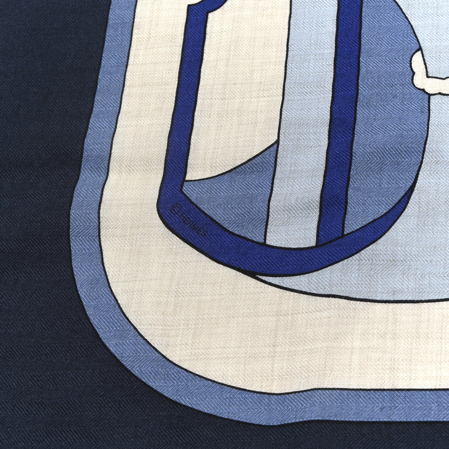 Cashmere Silk Thalassa Shawl 140 Marine Naturel Ciel - Image 4
