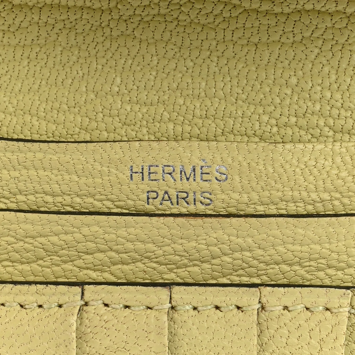 Chevre Mysore Bearn Card Holder Wallet Jaune Bourgeon - Image 6