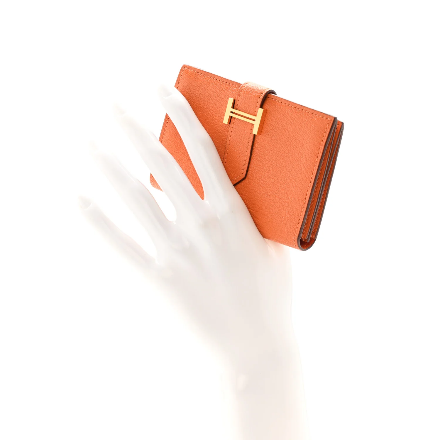 Chevre Mysore Bearn Card Holder Wallet Orange - Image 2