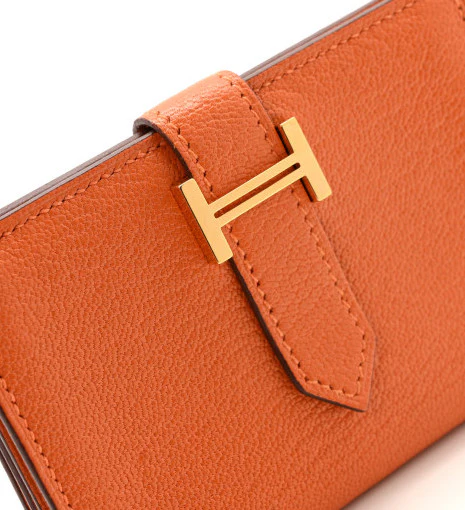 Chevre Mysore Bearn Card Holder Wallet Orange - Image 9