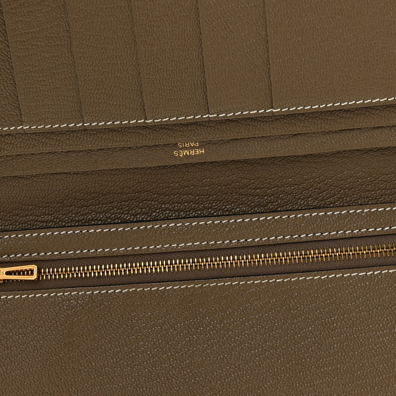 Chevre Mysore Bearn Gusset Wallet Etoupe - Image 5