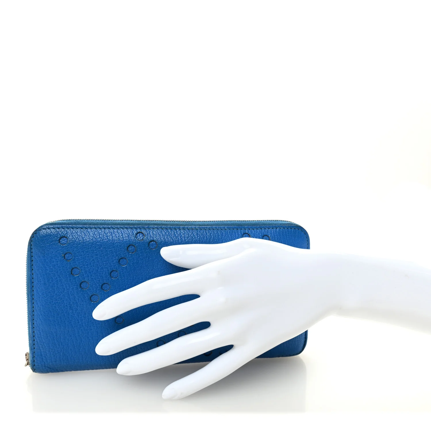 Chevre Mysore Evelyne Long Wallet Bleu Hydra - Image 2
