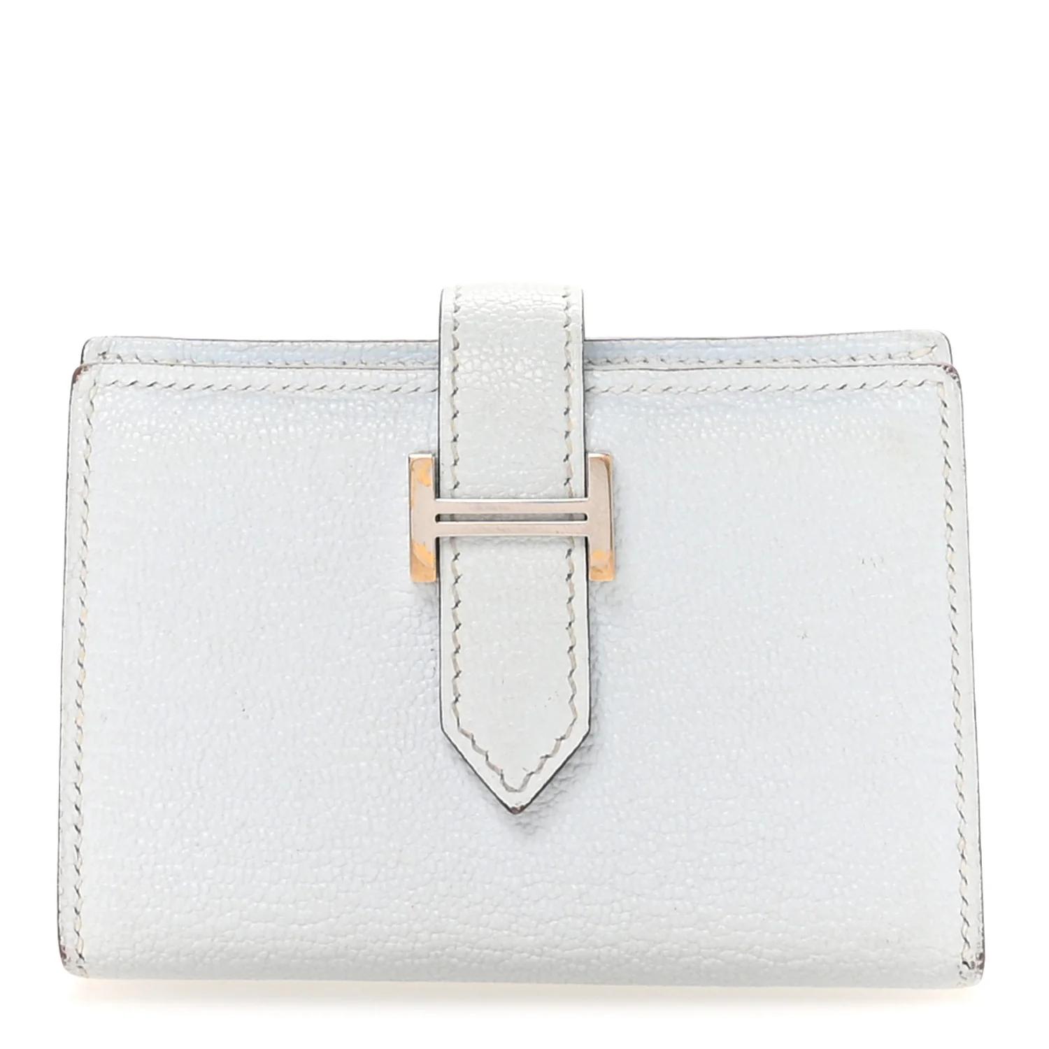 Chevre Mysore Mini Bearn Wallet Bleu Brume