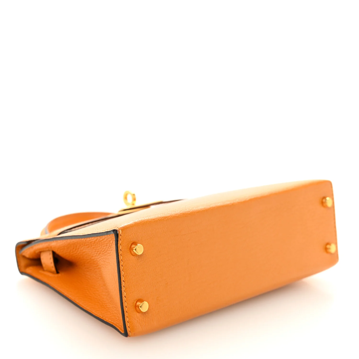 Chevre Mysore Mini Kelly Sellier 20 Jaune Ambre - Image 4