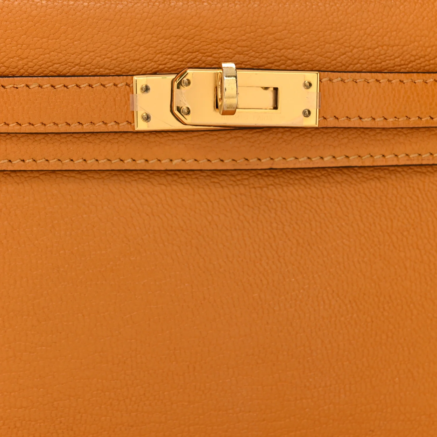 Chevre Mysore Mini Kelly Sellier 20 Jaune Ambre - Image 7