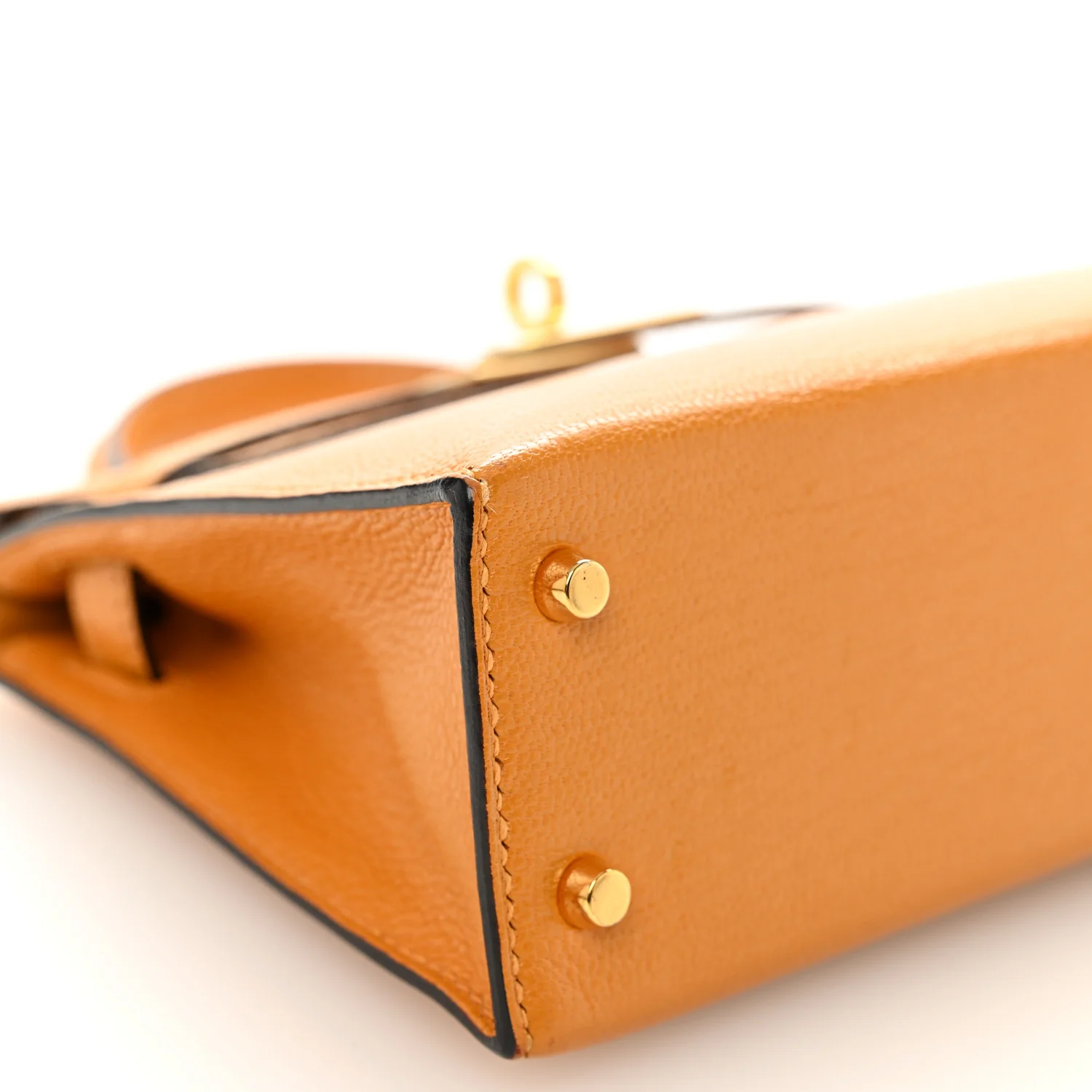 Chevre Mysore Mini Kelly Sellier 20 Jaune Ambre - Image 8