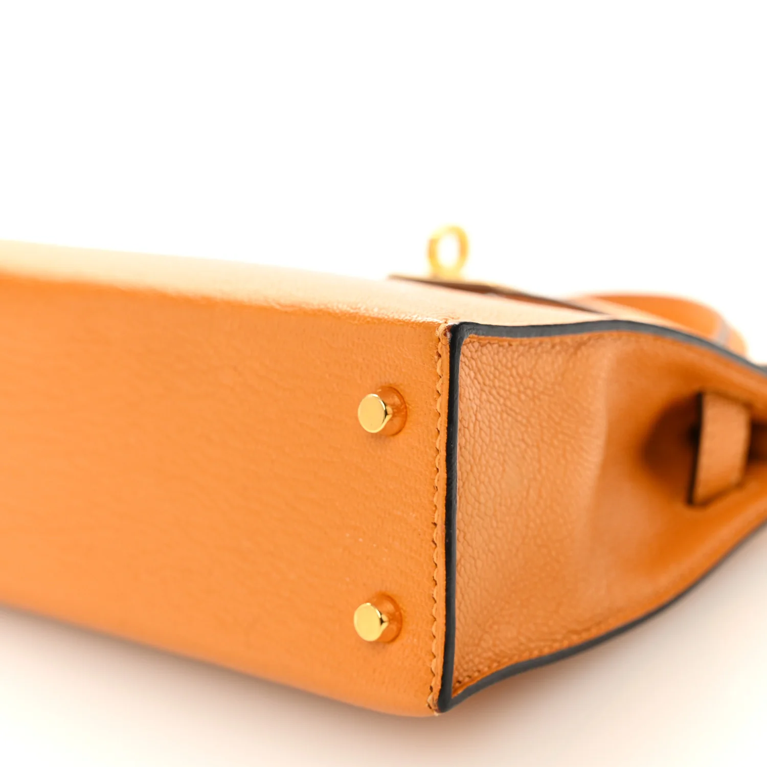 Chevre Mysore Mini Kelly Sellier 20 Jaune Ambre - Image 9