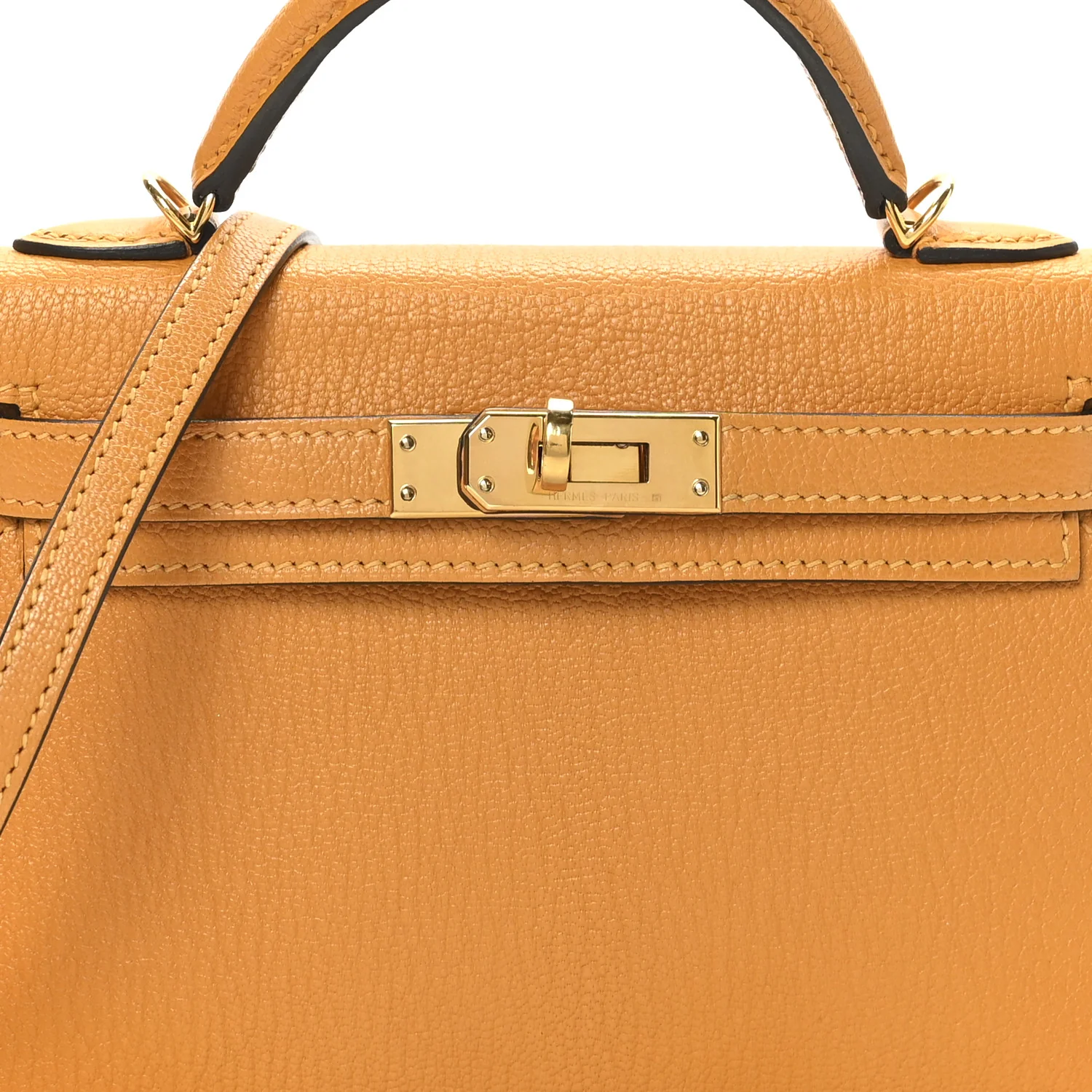 Chevre Mysore Mini Kelly Sellier 20 Jaune D'or - Image 8