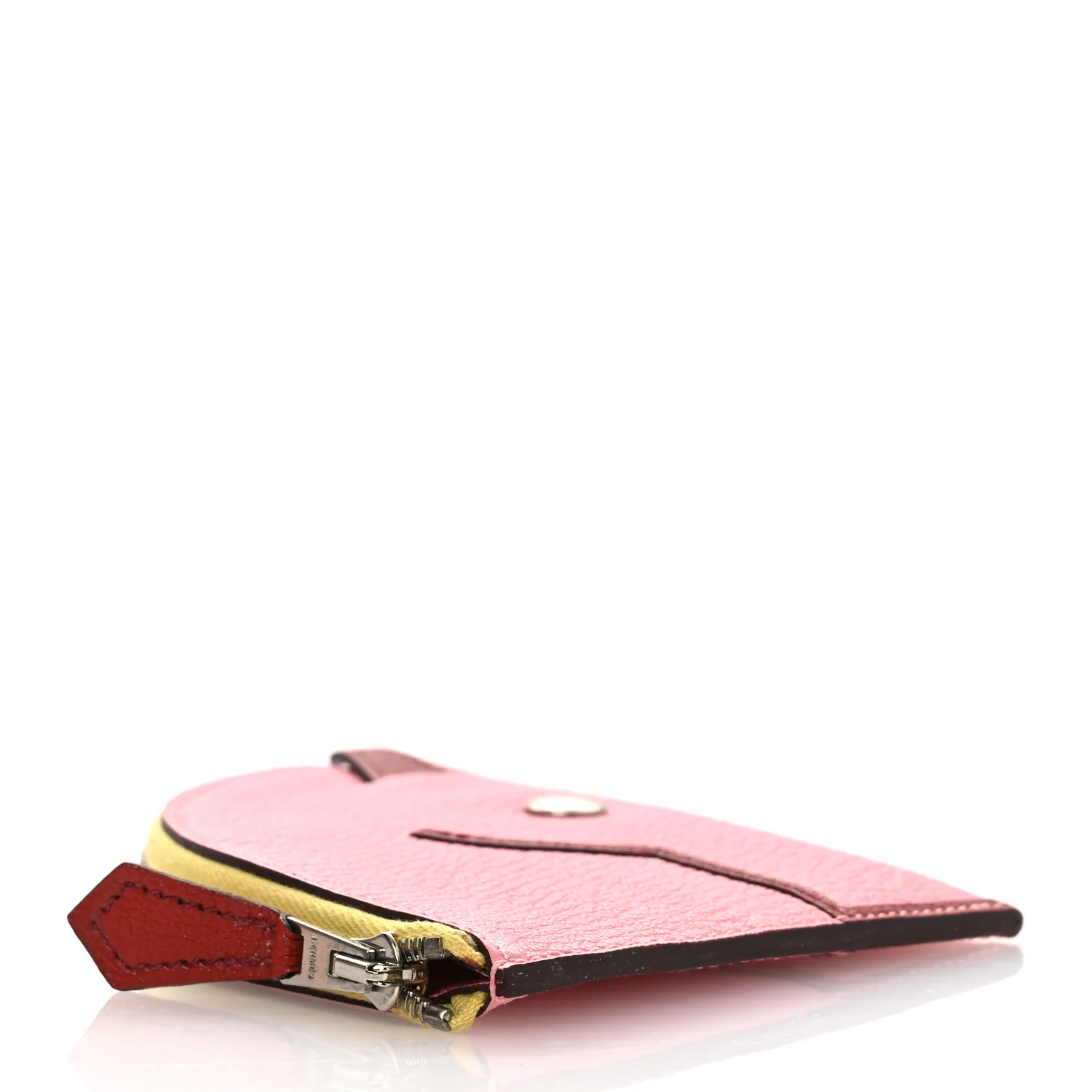 Chevre Mysore Paddock Change Purse Rose Confetti Brique - Image 4