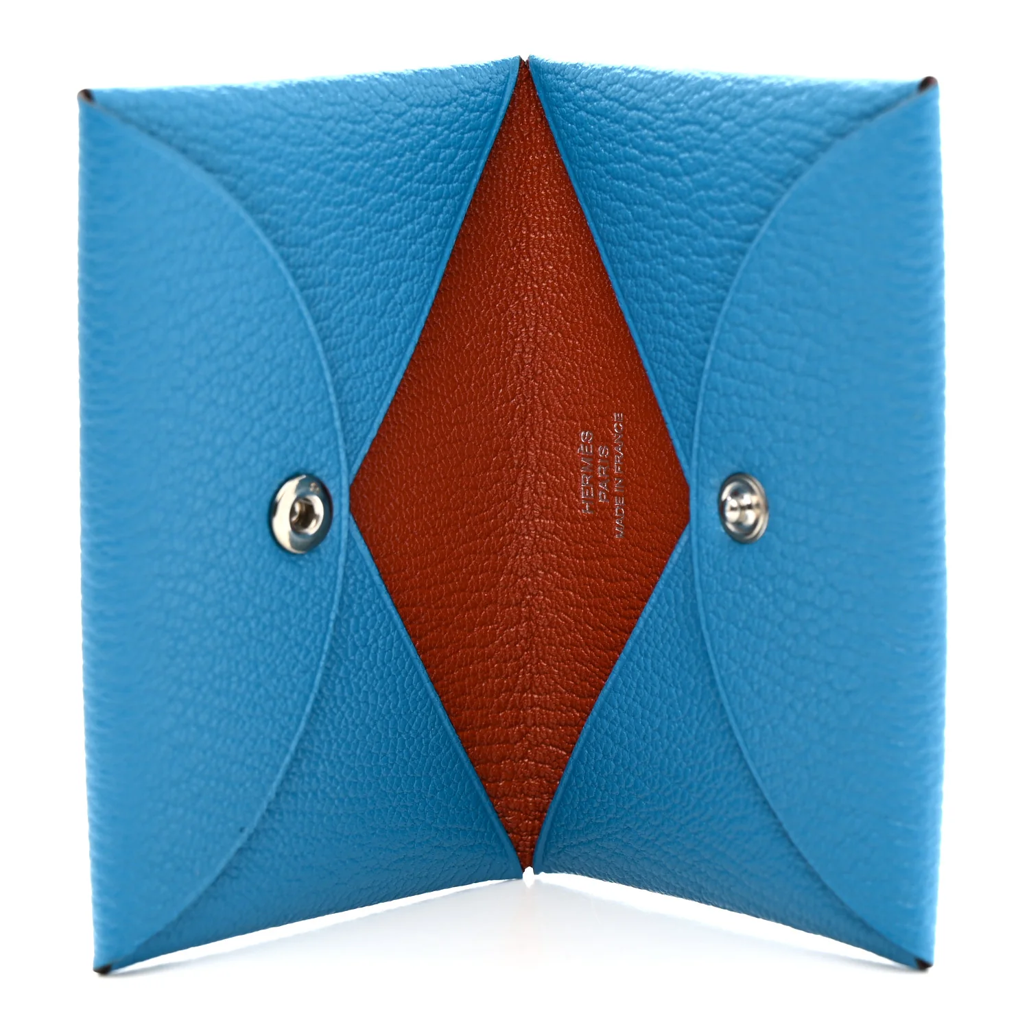 Chevre Mysore Verso Calvi Card Case Bleu Frida Cuivre - Image 5