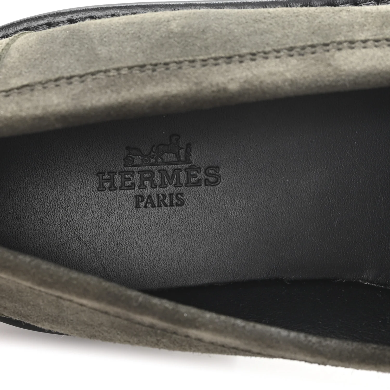 Chevre Velours Womens Icone Loafers 37 Vert Foret - Image 8