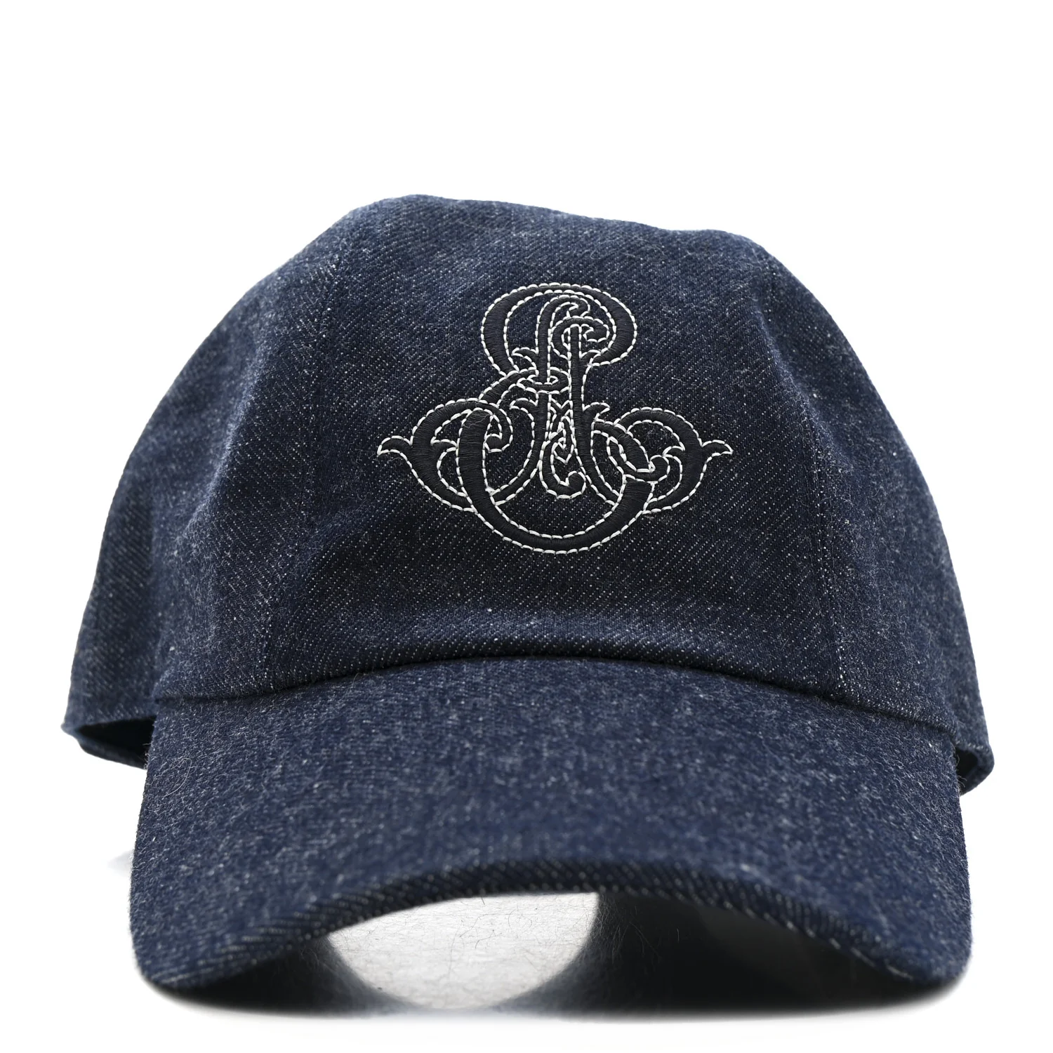 Denim Embroidered Davis Emile Hat 57 Indigo - Image 3
