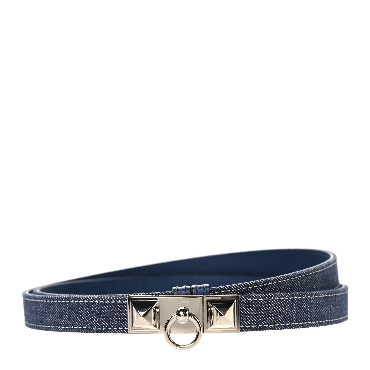 Denim Epsom Rivale 18 Belt Bleu Indigo White Bleu Navy