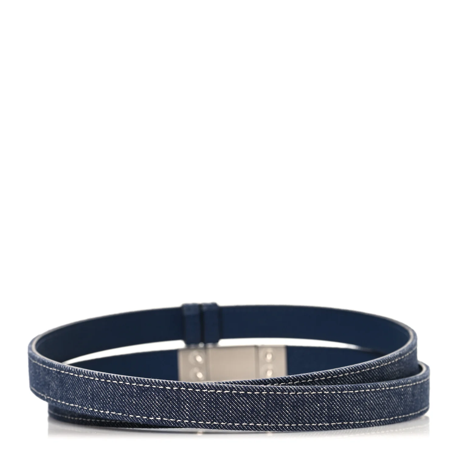 Denim Epsom Rivale 18 Belt Bleu Indigo White Bleu Navy - Image 2