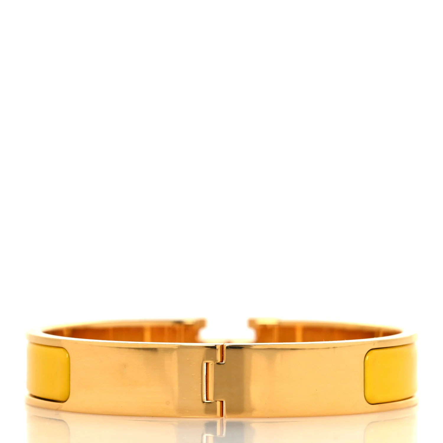 Enamel Clic Clac H Bracelet GM Narrow Yellow - Image 4