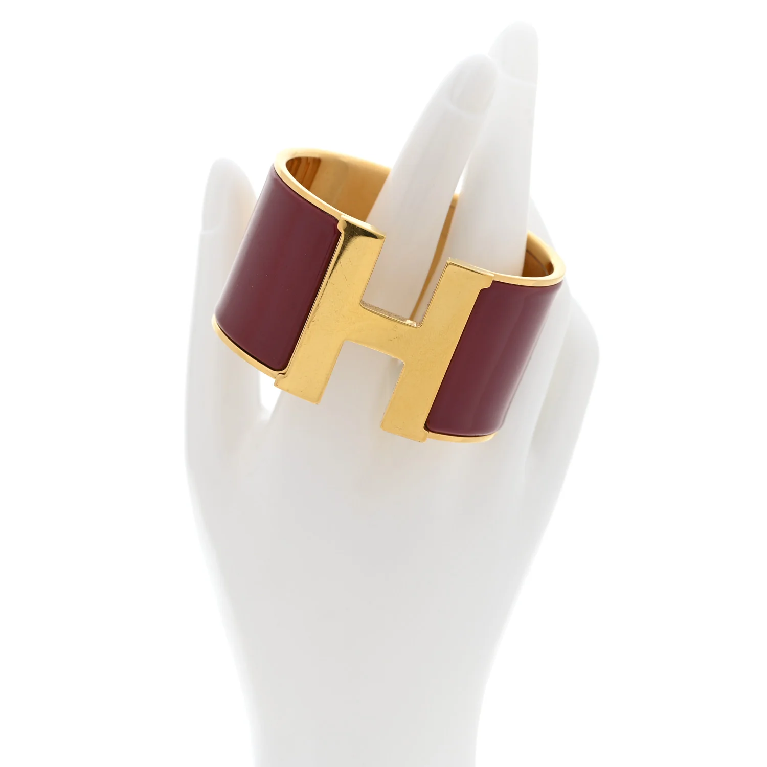 Enamel Extra Wide Clic Clac H Bracelet PM Rouge De Chine - Image 2