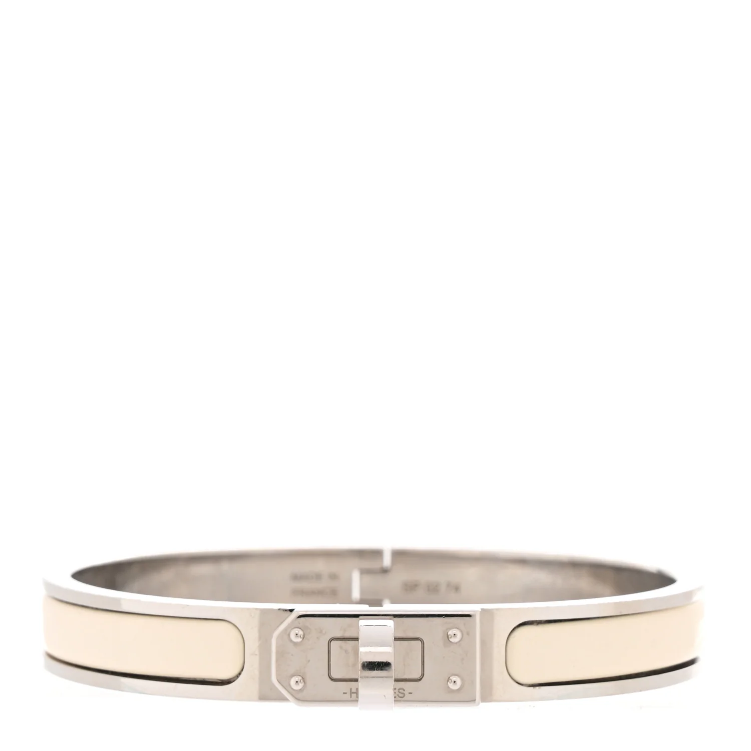 Enamel Mini Clic Kelly Bracelet PM Creme