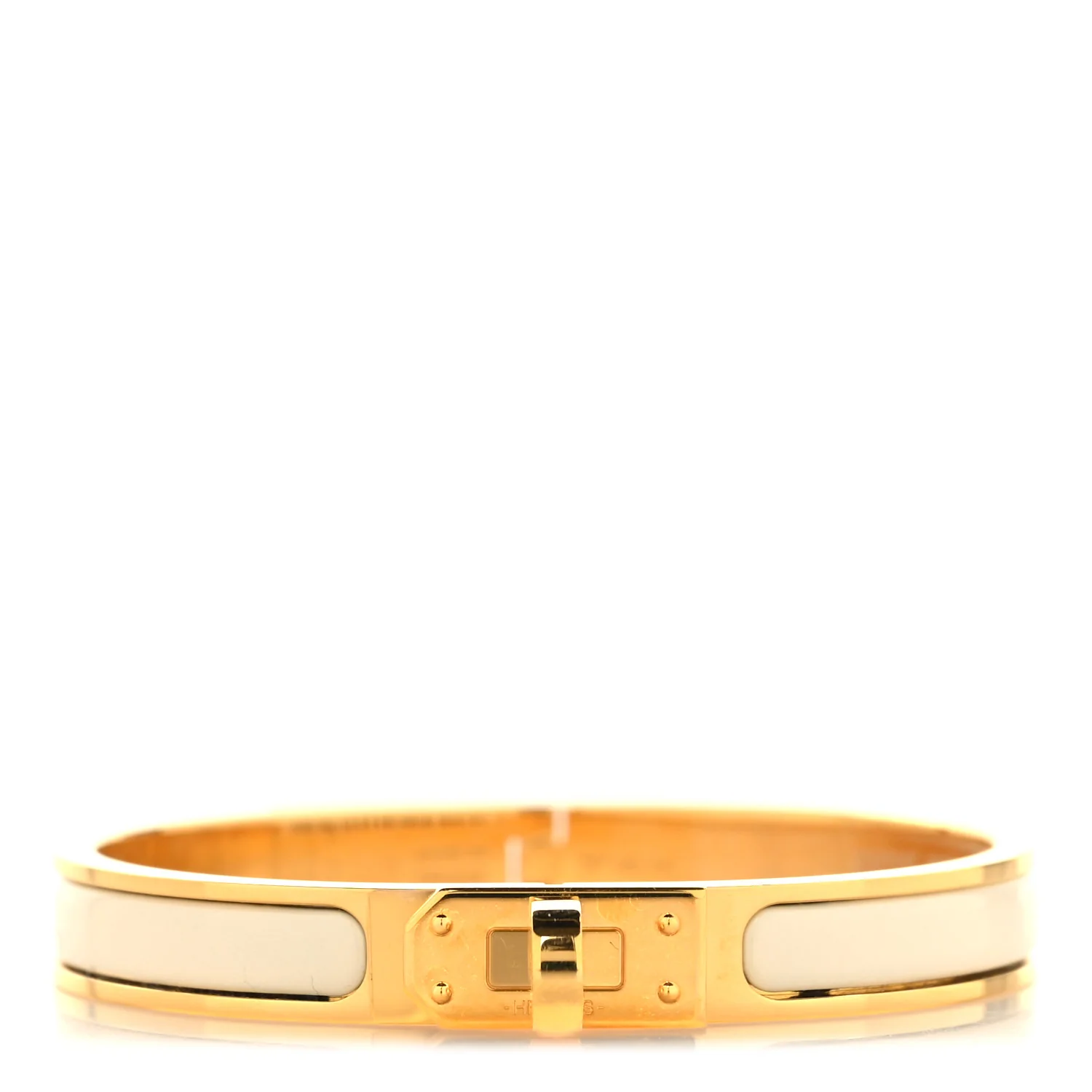 Enamel Mini Clic Kelly Bracelet PM Creme