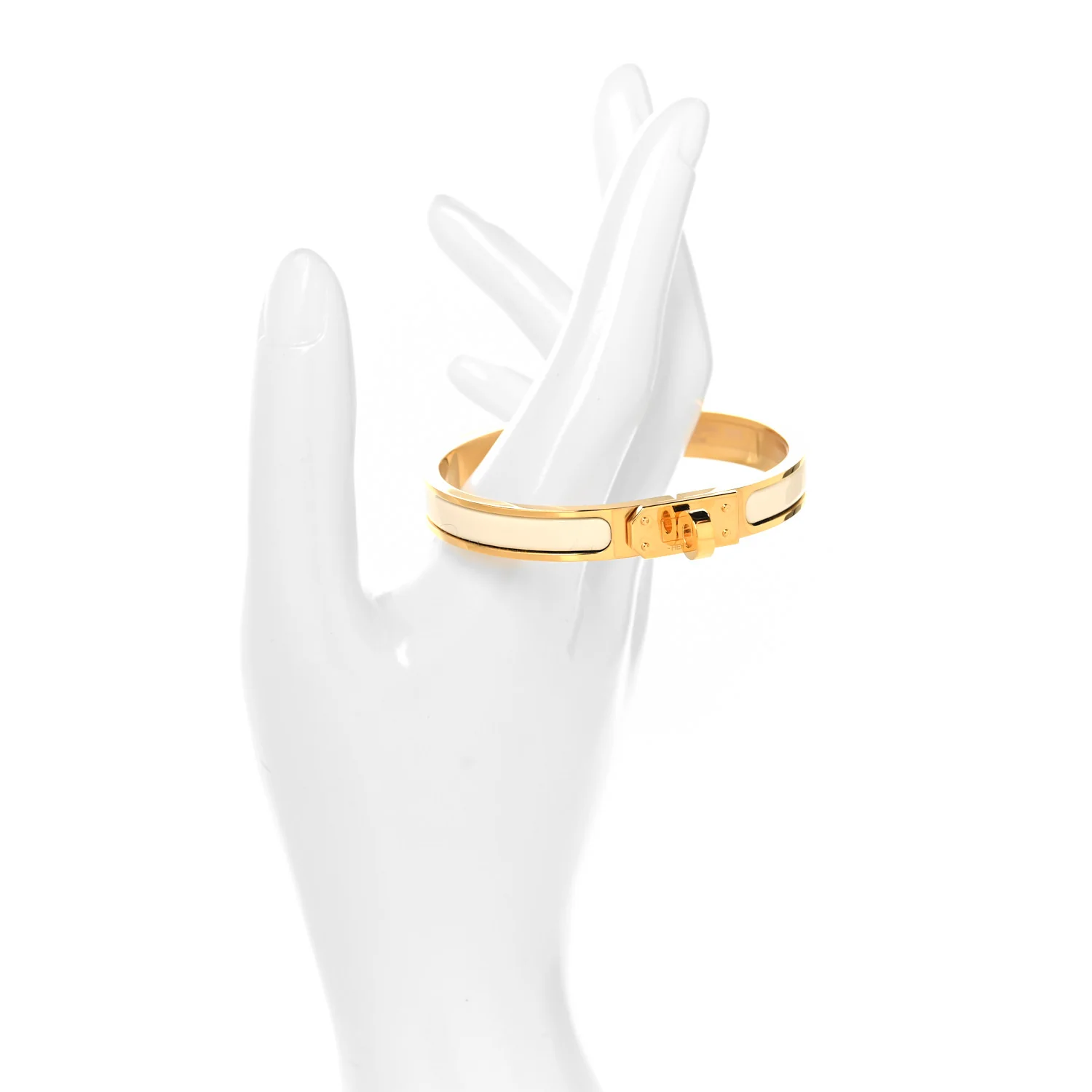 Enamel Mini Clic Kelly Bracelet PM Creme - Image 2