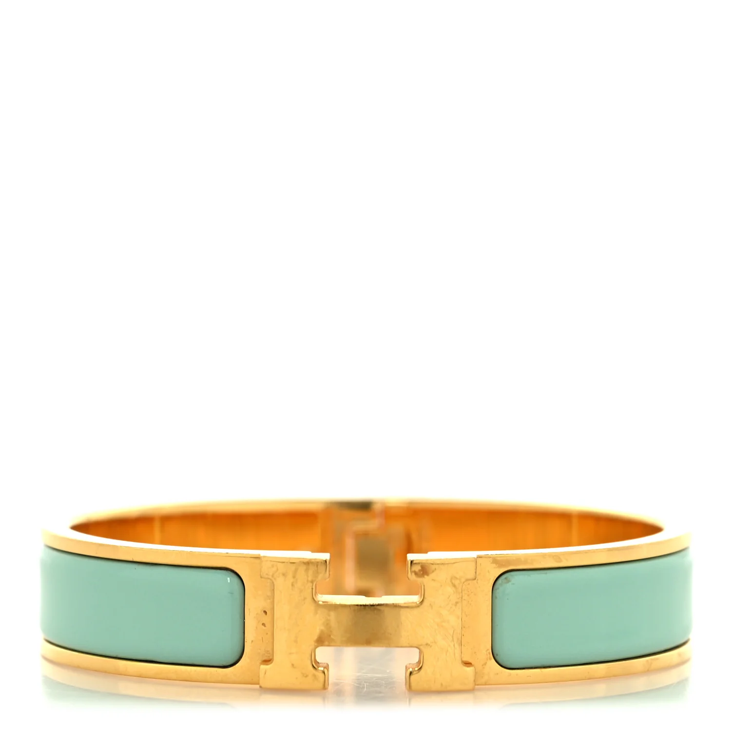 Enamel Narrow Clic Clac H Bracelet PM Aqua