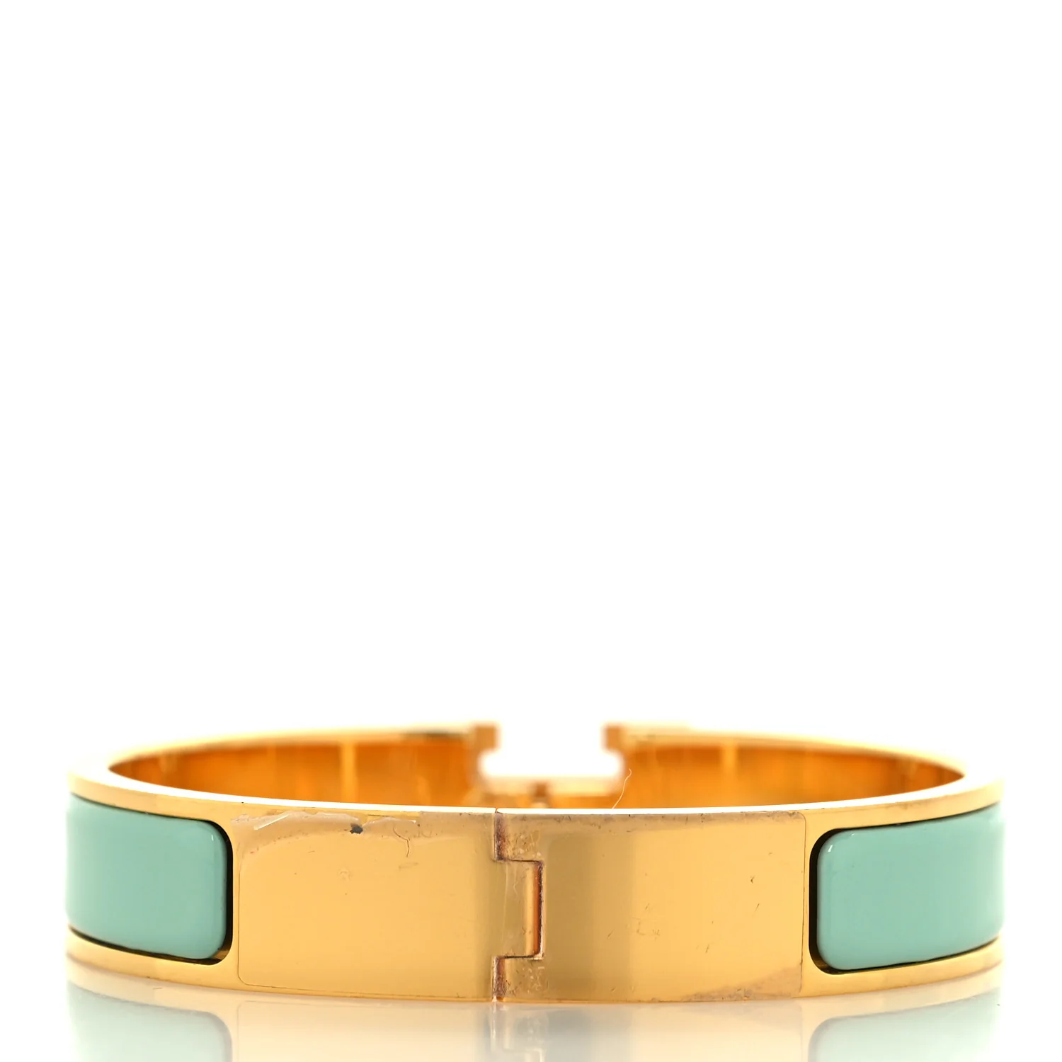 Enamel Narrow Clic Clac H Bracelet PM Aqua - Image 3