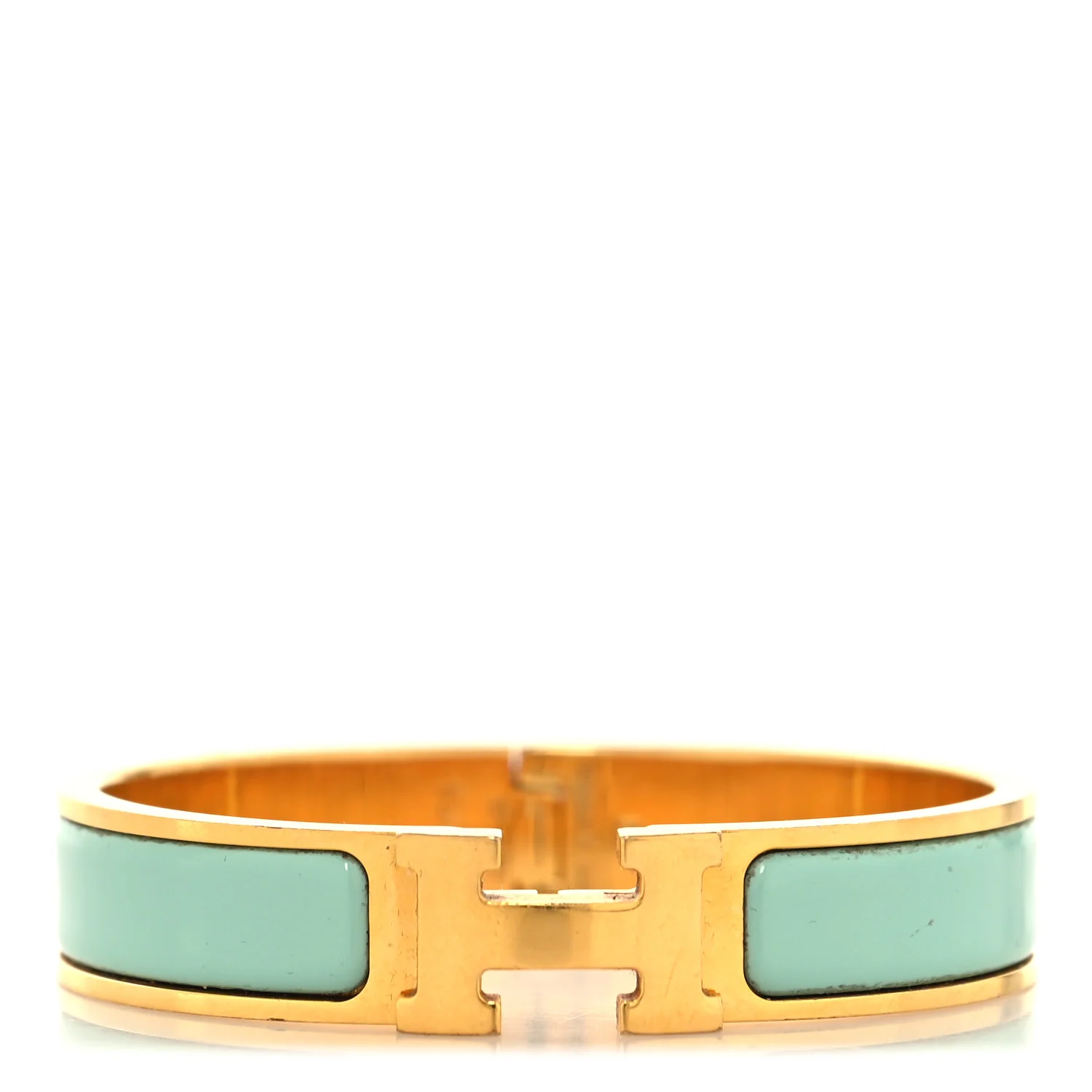 Enamel Narrow Clic Clac H Bracelet PM Aqua - Image 2
