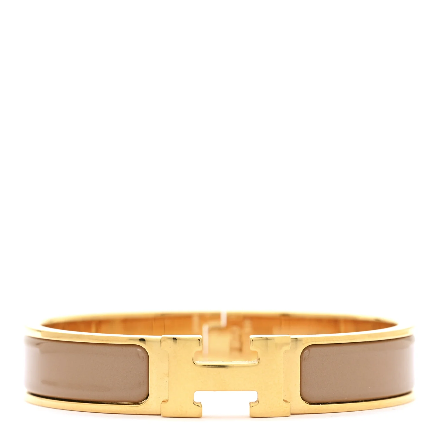 Enamel Narrow Clic Clac H Bracelet PM Chataigne