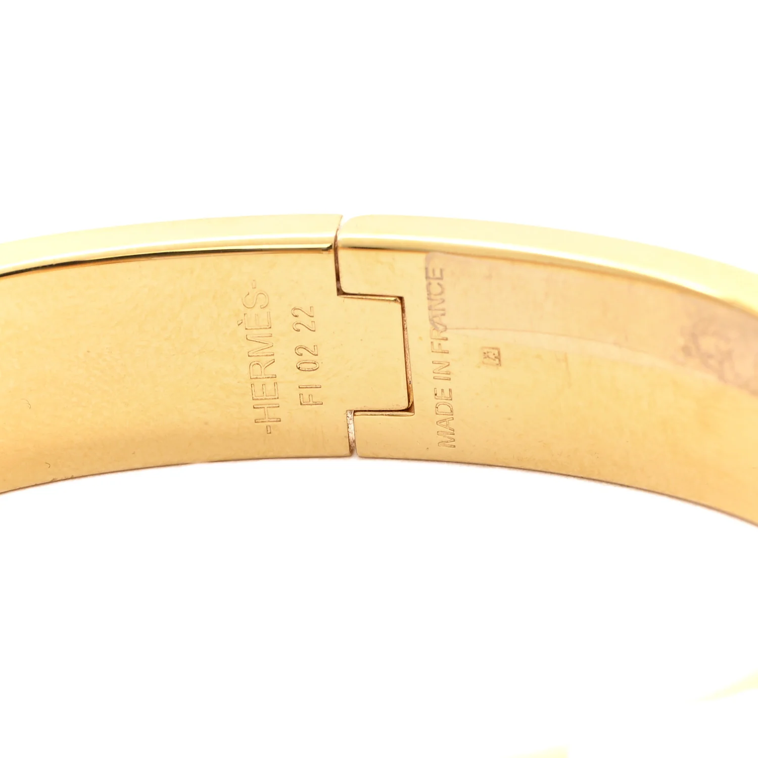 Enamel Narrow Clic Clac H Bracelet PM Chataigne - Image 4