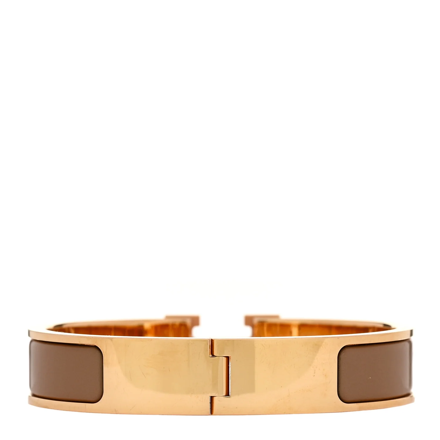 Enamel Narrow Clic Clac H Bracelet PM Chataigne - Image 2