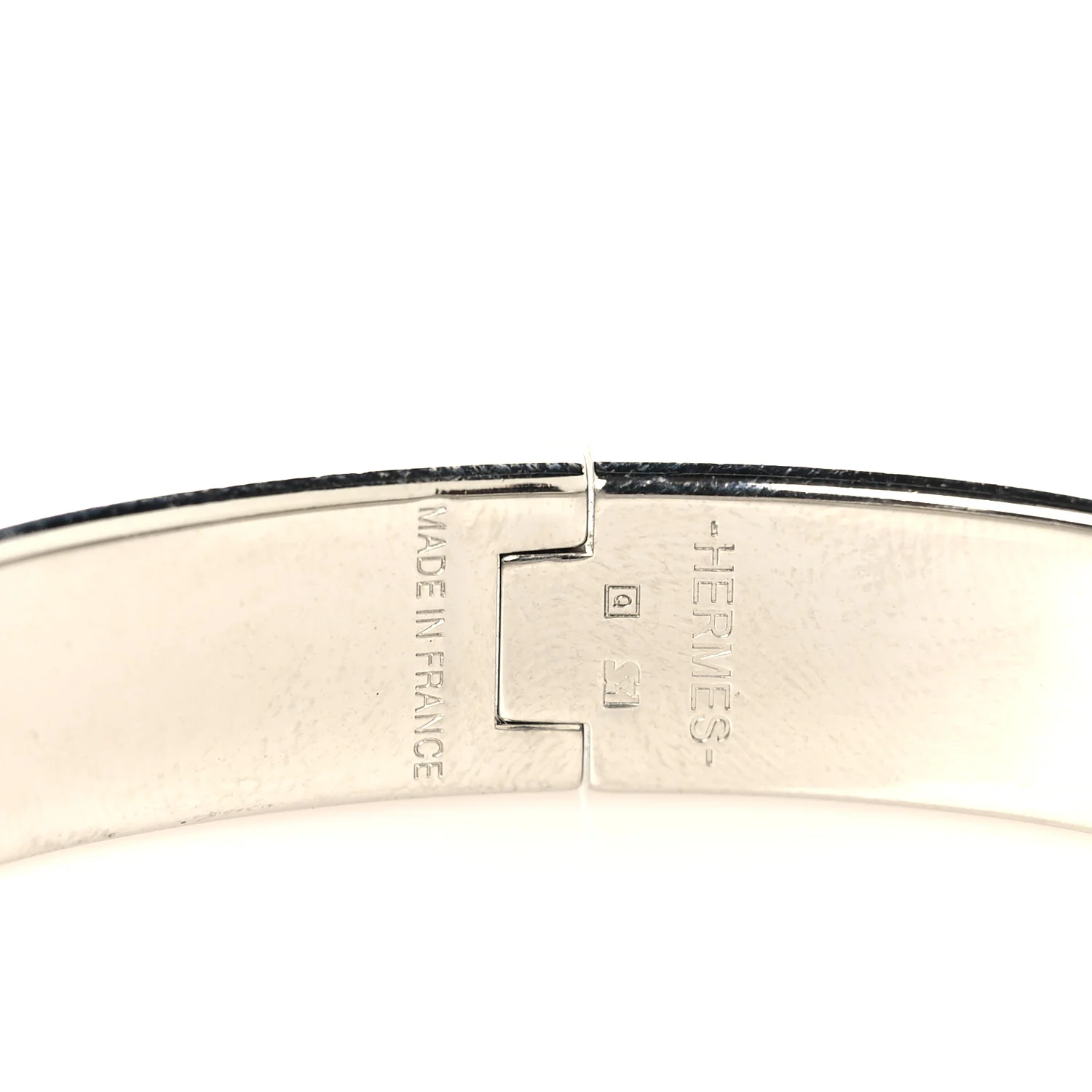 Enamel Narrow Clic Clac H Bracelet PM Lagon White - Image 4