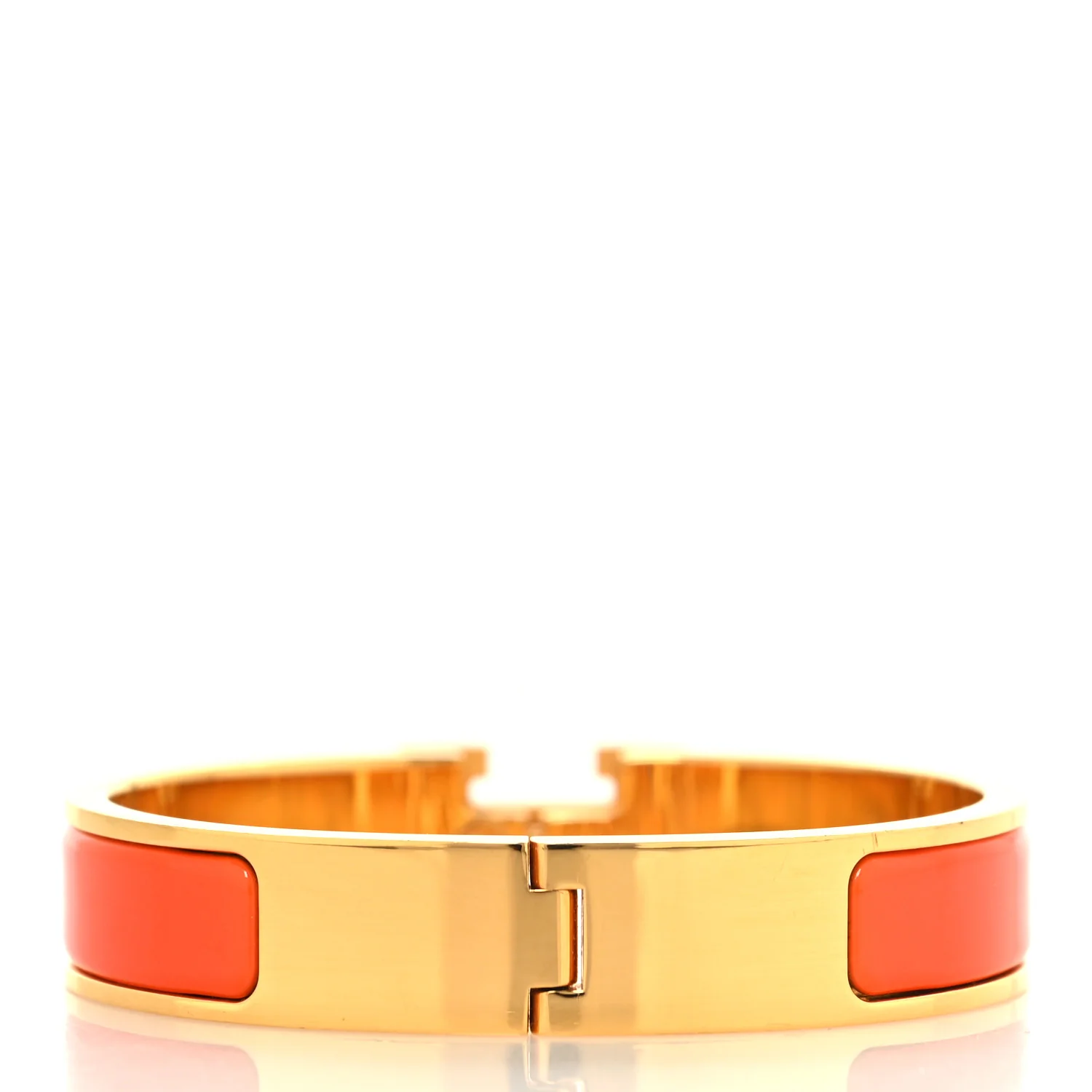 Enamel Narrow Clic Clac H Bracelet PM Orange - Image 3