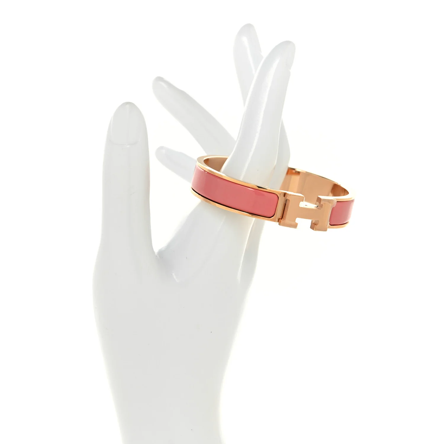 Enamel Narrow Clic Clac H Bracelet PM Papaye - Image 2
