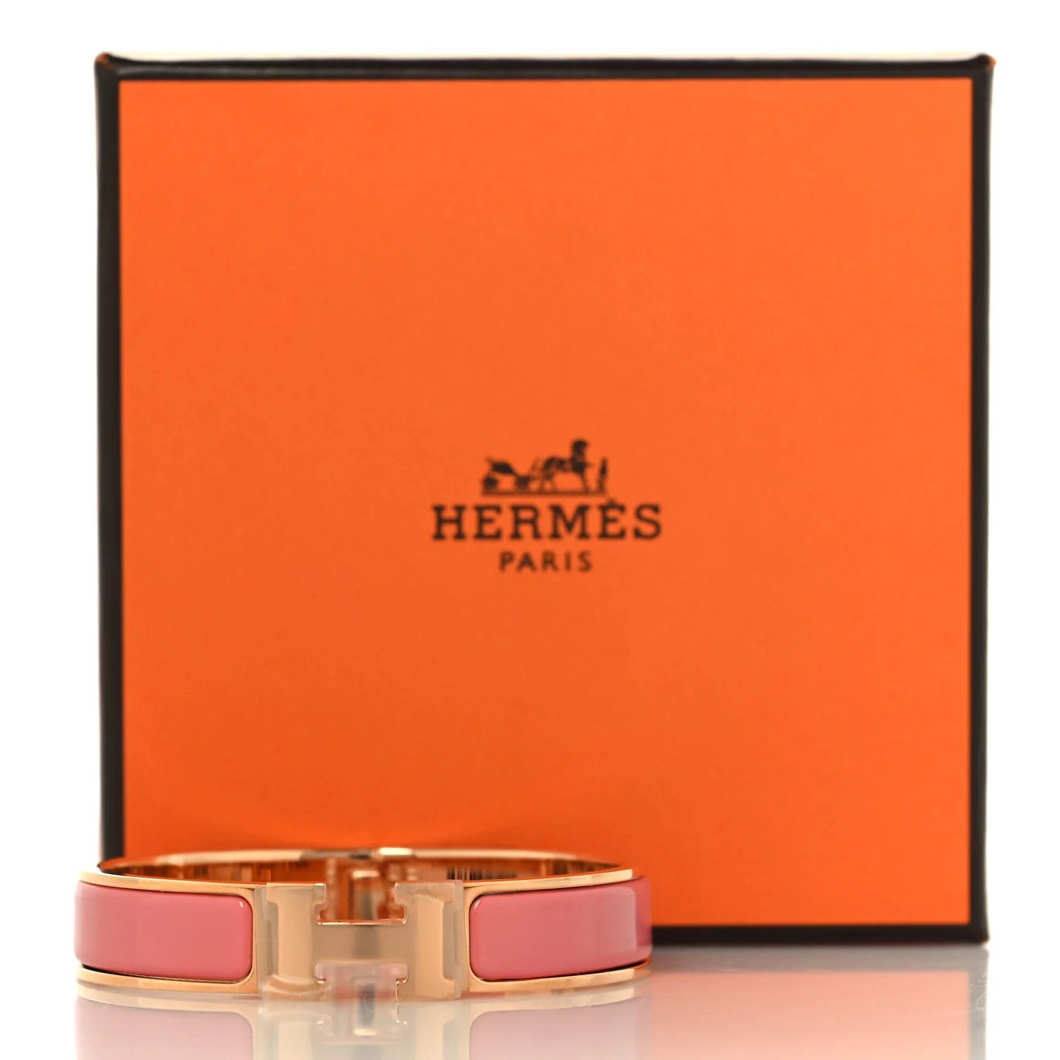 Enamel Narrow Clic Clac H Bracelet PM Papaye - Image 5