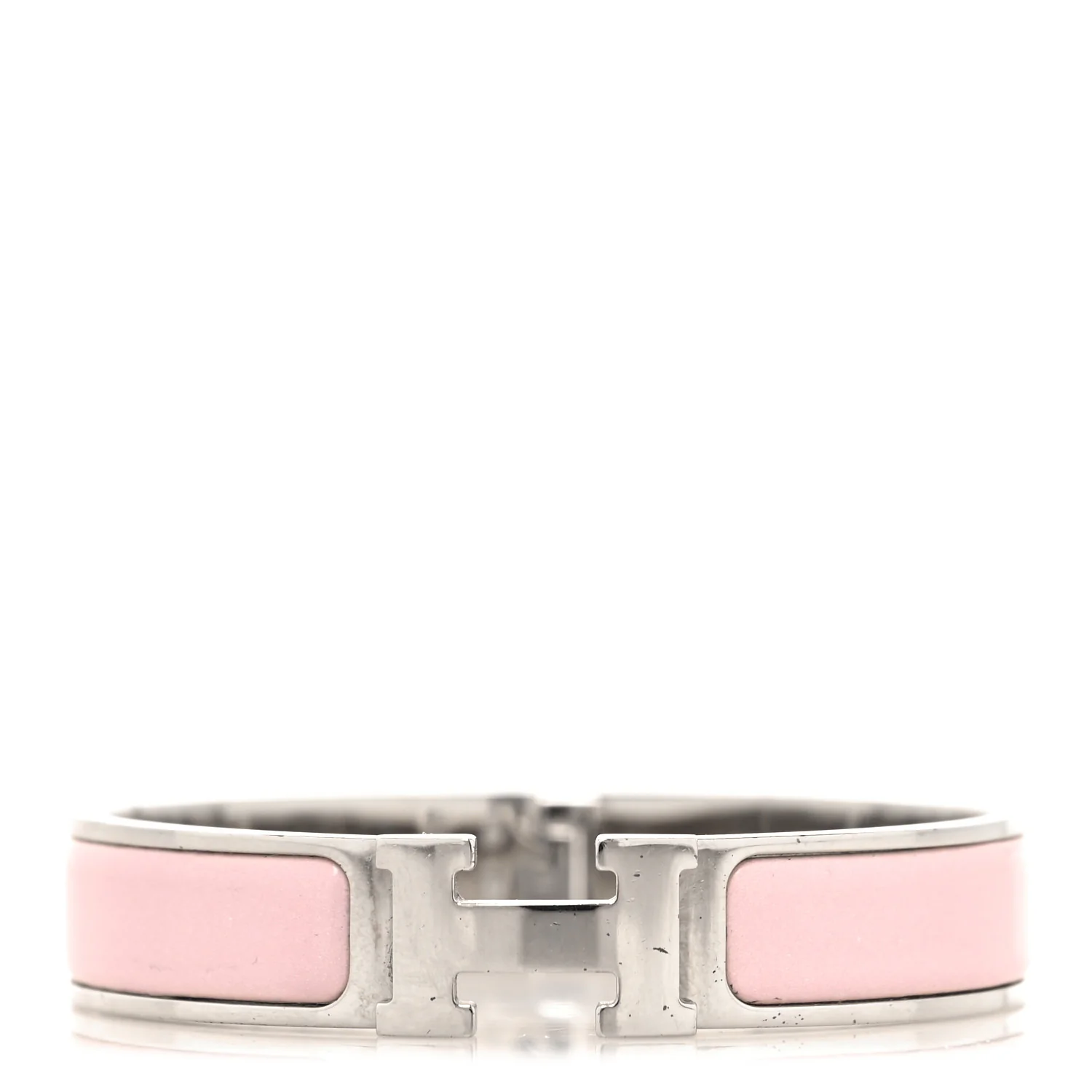 Enamel Narrow Clic Clac H Bracelet PM Rose Candeur
