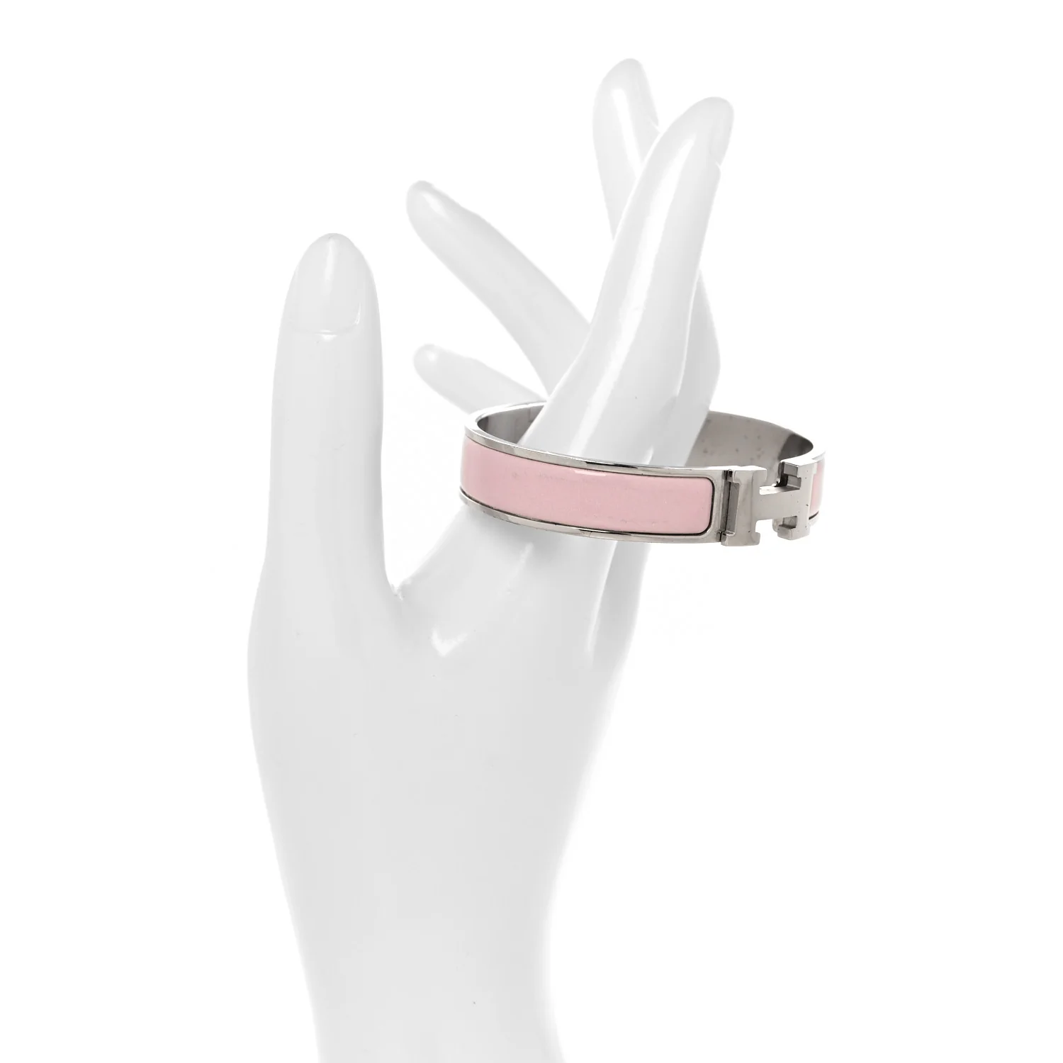 Enamel Narrow Clic Clac H Bracelet PM Rose Candeur - Image 5