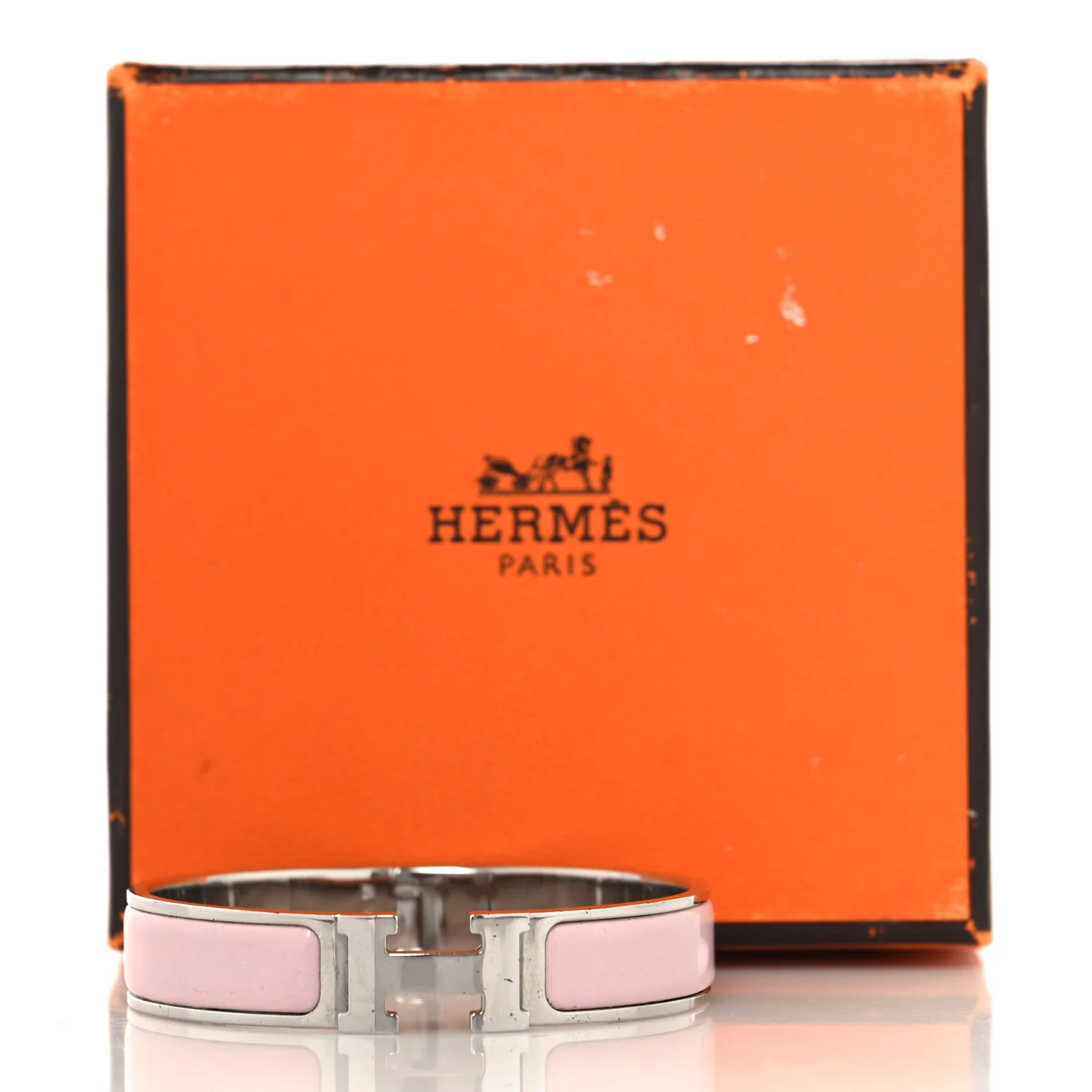 Enamel Narrow Clic Clac H Bracelet PM Rose Candeur - Image 8