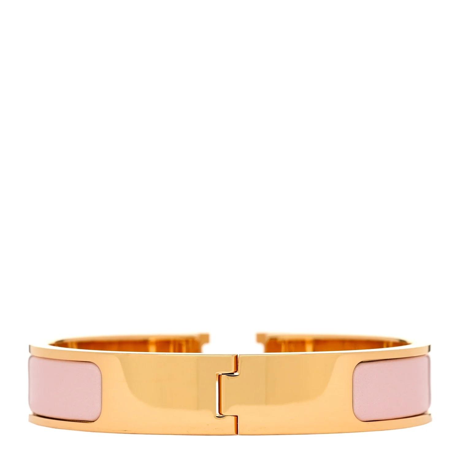Enamel Narrow Clic Clac H Bracelet PM Rose Dragee - Image 2