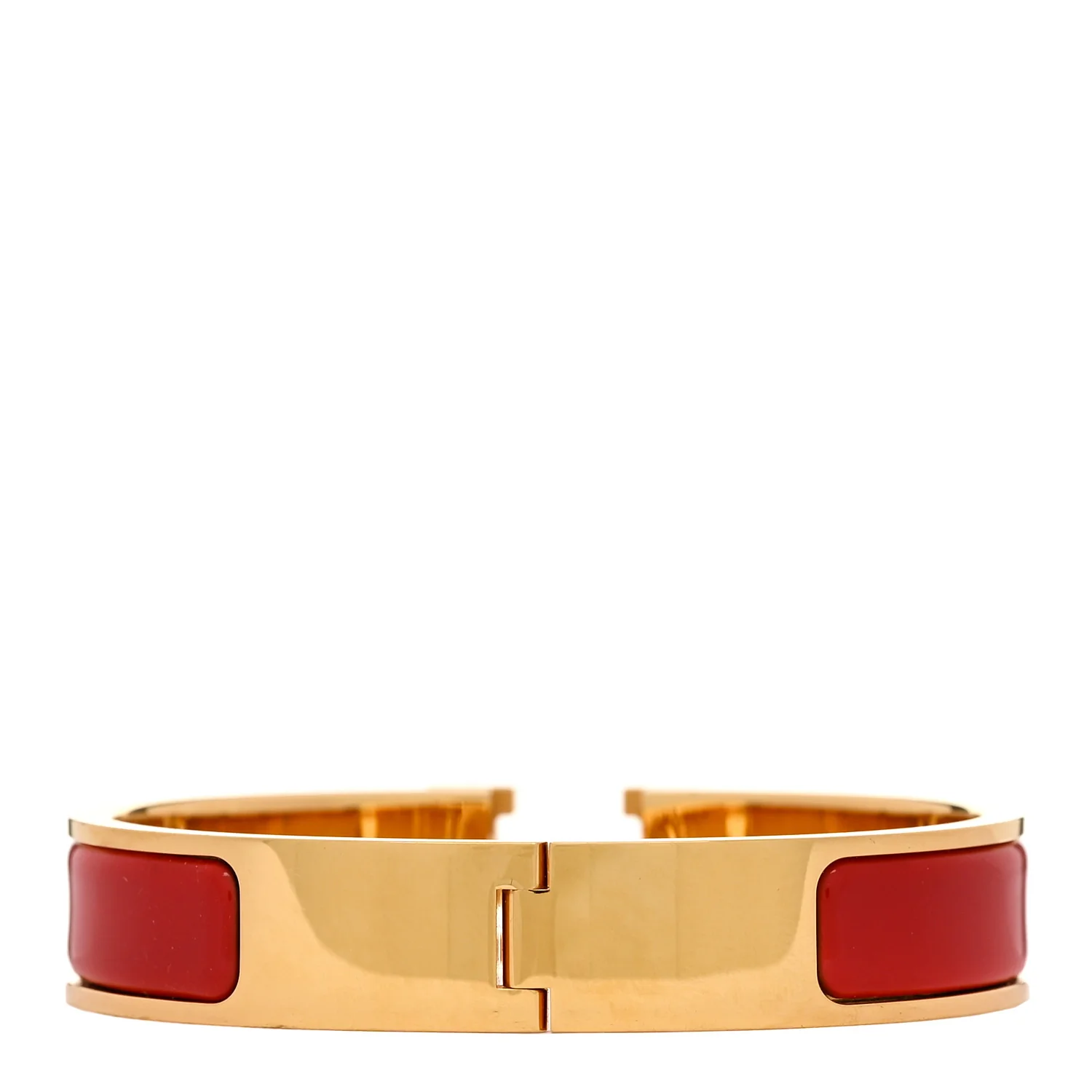 Enamel Narrow Clic Clac H Bracelet PM Rouge Vif - Image 2