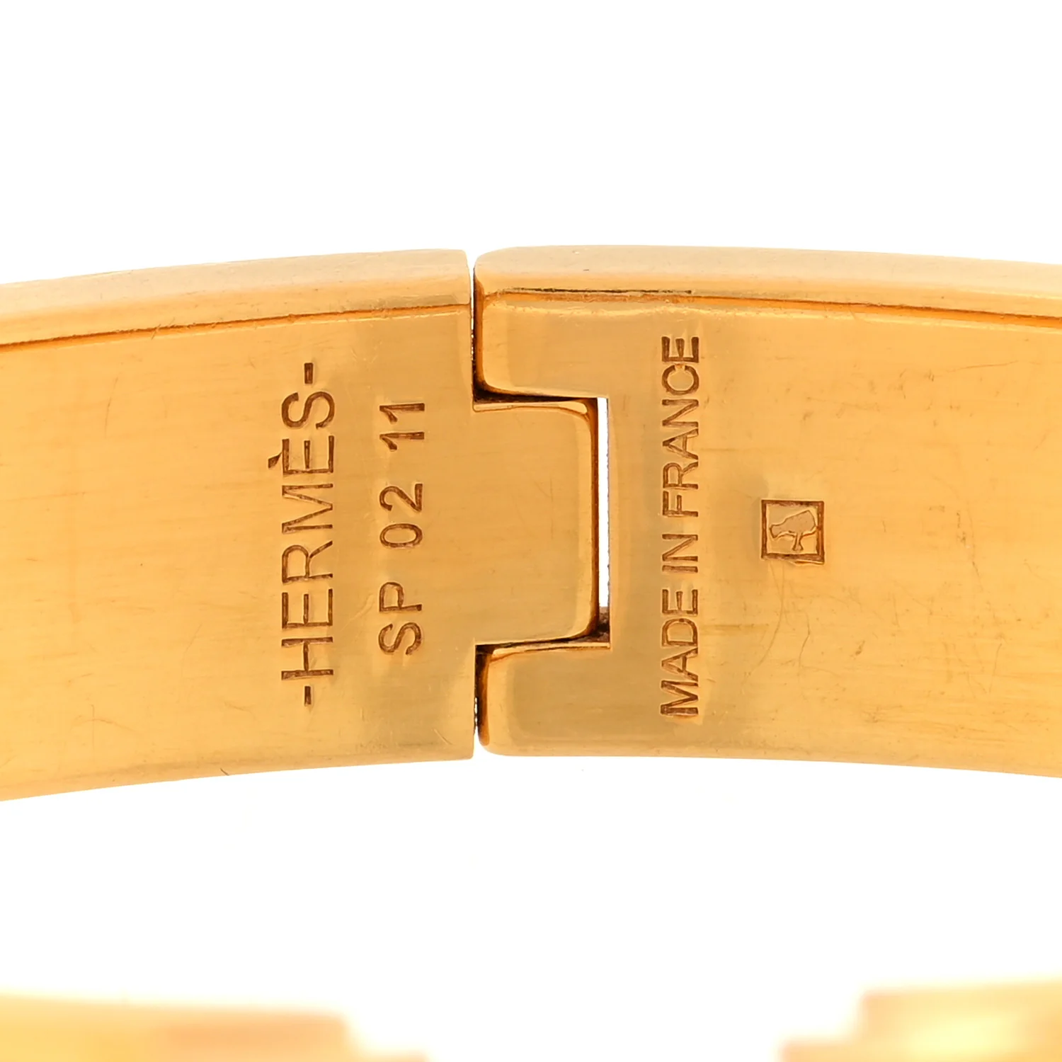 Enamel Narrow Clic Clac H Bracelet PM White - Image 4