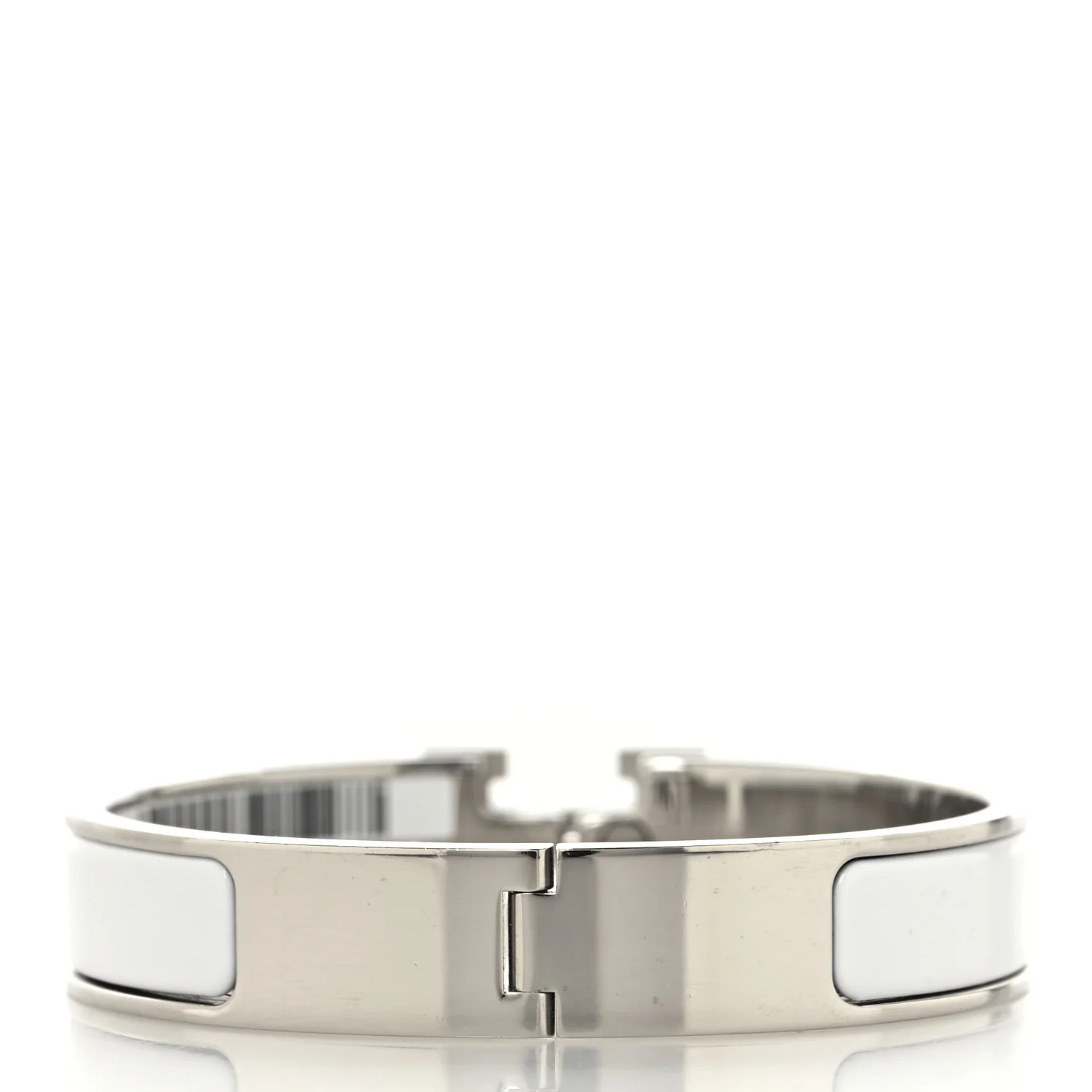 Enamel Narrow Clic Clac H Bracelet PM White - Image 3