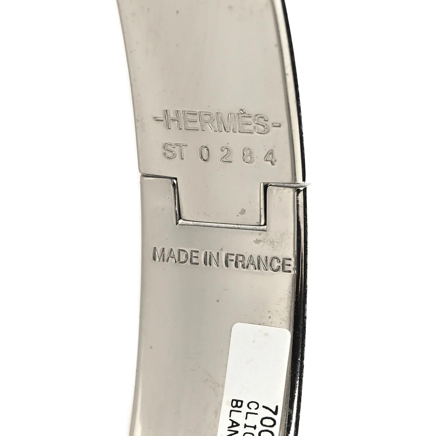 Enamel Narrow Clic Clac H Bracelet PM White - Image 4